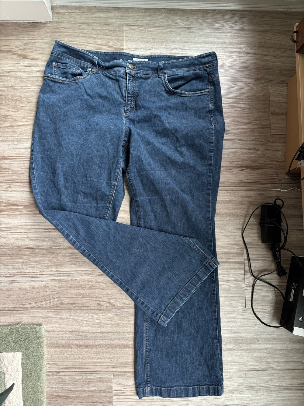 Jones NY Women's Dark Blue Denim Jeans in Plus Size 20W